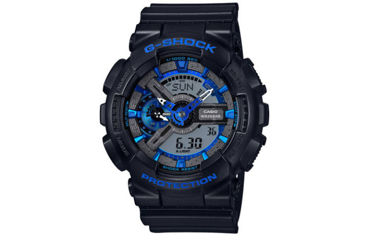 CASIO CASIO G Shock Quartz Movement Resin Strap Watch Men's Watches Black Dial
