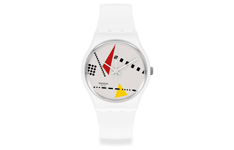 SWATCH Unisex 34mm White Watch S031W106