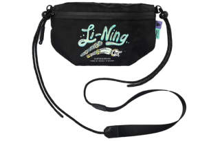 Li-Ning Li Ning Steven Harrington Collaboration Sports Trendy Zip Closure Zip Closure Fabric Crossbody Bag Unisex Black