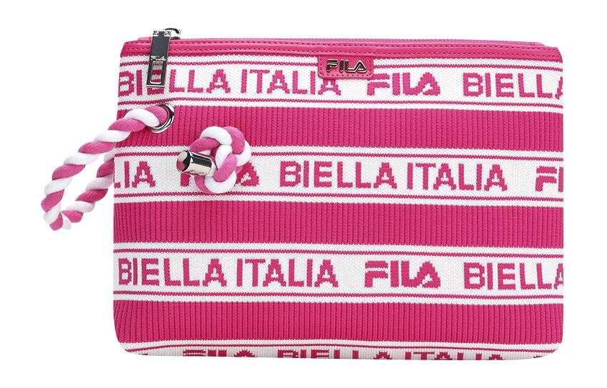FILA Fabric Shopping Bag Clutch Regular Women's Fluorescent Radiant Red