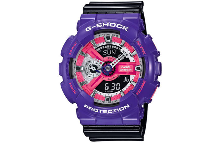 CASIO CASIO Men Liquid Crystal/Analog Dual Display Series Purple Watch GA-110NC-6A