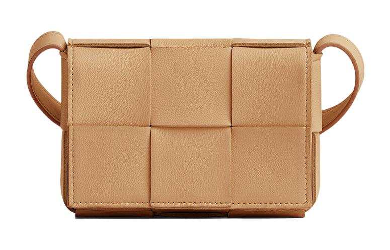 Bottega Veneta Bottega Veneta Sheepskin Tofu Bag, Shoulder Bag, Crossbody Bag Mini Women's Almond Brown