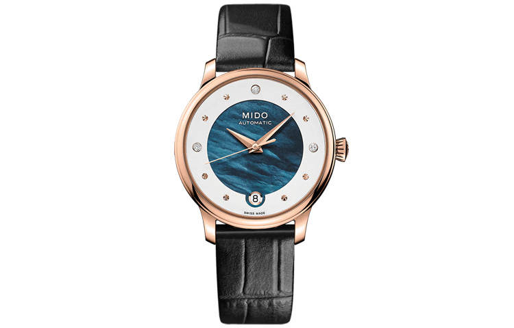 MIDO Baroncelli Automatic Mechanical Movement Women's Watch 33mm White Dial Leather Strap