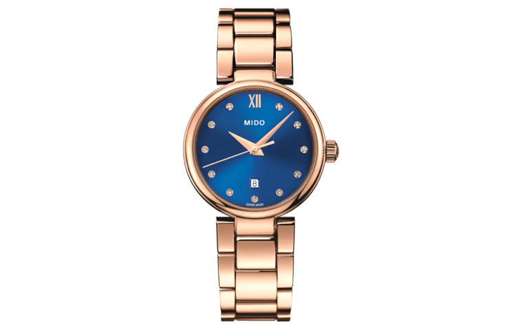 MIDO Baroncelli Quartz Movement Women's Watch 29mm Blue Dial