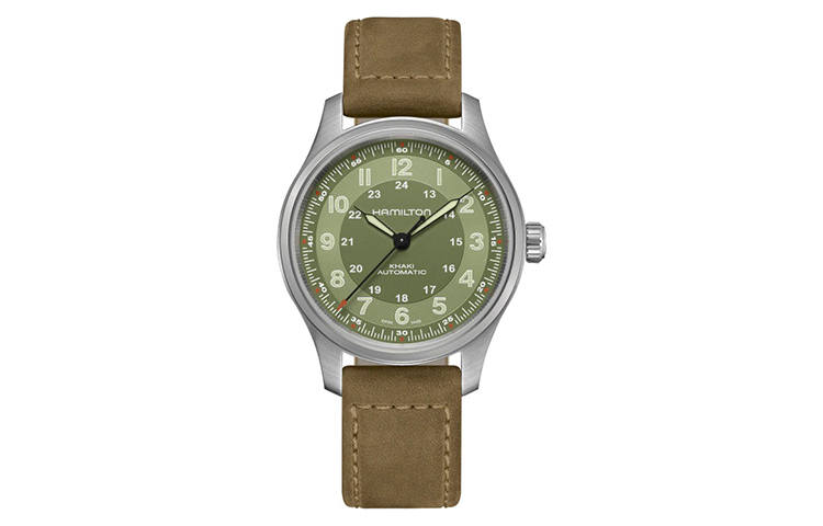 HAMILTON Khaki Field Series Automatic Mechanical Movement Men's Watches Watch 42mm Green Dial
