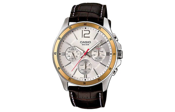 CASIO CASIO Men Standard Series Silver Watch MTP-1374L-7AV