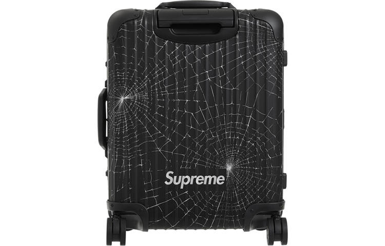 RIMOWA Supreme Collaboration Metal Suitcase Luggage 22 Inch Unisex Black