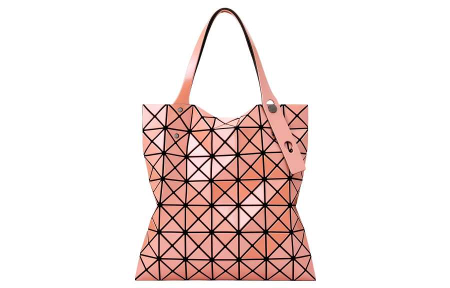 ISSEY MIYAKE Prism Polyester With Polyvinyl Chloride Tote Bag, Shopping Bag, Handbag, Shoulder Bag Women's Apricot