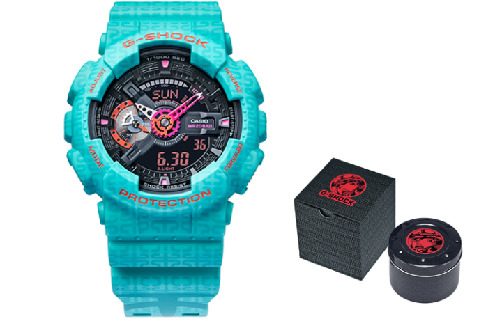 CASIO CASIO Men Liquid Crystal/Analog Dual Display Series 55mm Black Watch GA-110SGG-3A