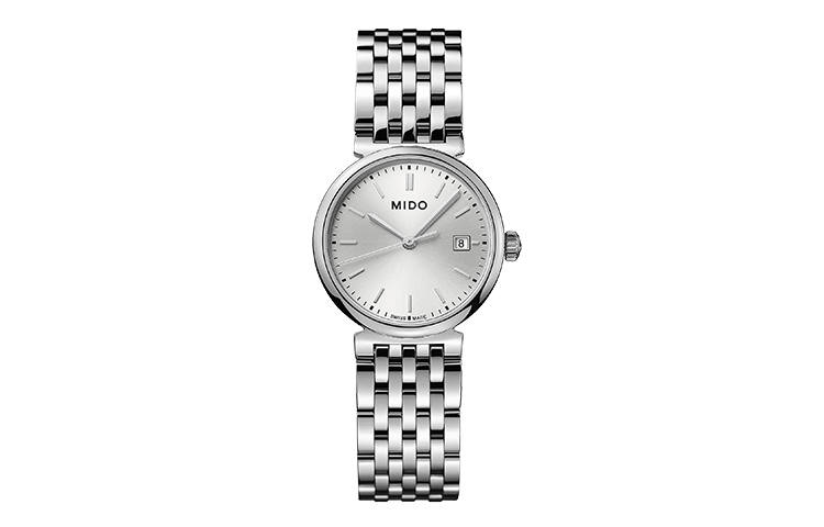 MIDO Dourui Collection Quartz Movement 50m Waterproof Women's Watch 25mm Silver Dial