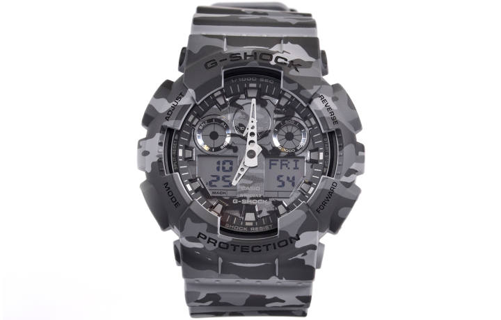 CASIO CASIO Men Liquid Crystal/Analog Dual Display Series Gray Watch GA-100CM-8A