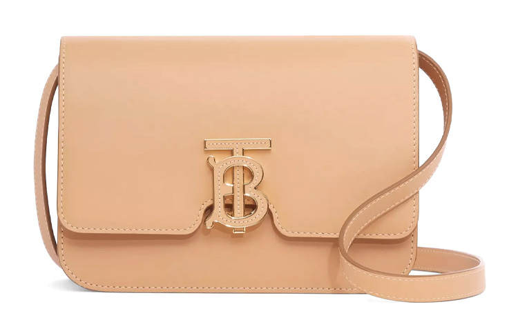 Burberry Cow Leather Lock Bag, Shoulder Bag, Crossbody Bag Small Women's Warm Sand