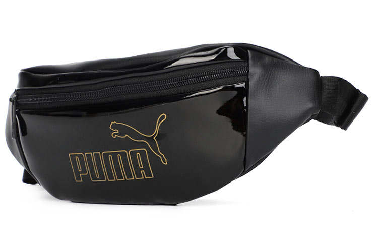 PUMA Shiny Patent Leather Shoulder Bag, Crossbody Bag, Fanny Pack Regular Unisex Black
