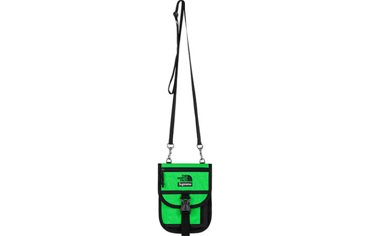 Supreme Supreme X The North Face Collaboration Nylon Fabric Cell Phone Pouch, Crossbody Bag Regular Unisex Green