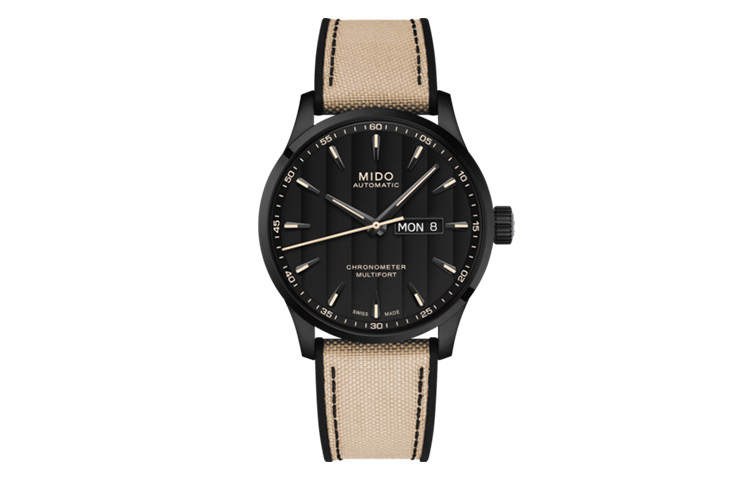 MIDO Helm Automatic Mechanical Movement 100m Waterproof Men's Watches Watch 42mm Black Dial Stainless Steel Case