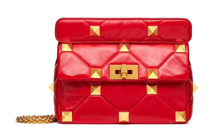 Valentino Sheepskin Crossbody Bag, Shoulder Bag Women's Red