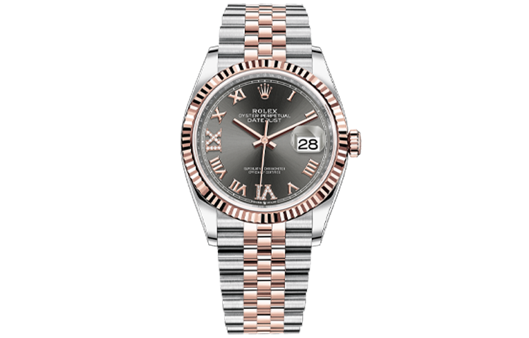 ROLEX Automatic Mechanical Movement 100m Waterproof Unisex Watch 36mm Gray Dial Oystersteel Case