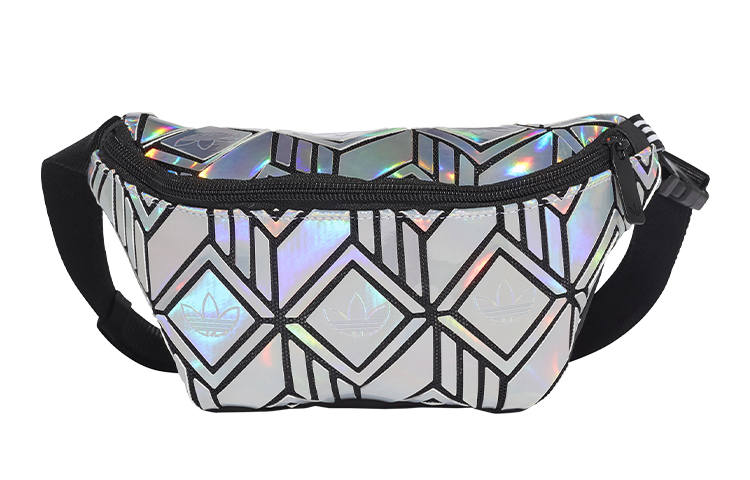 Adidas Originals Adidas Originals Artificial Leather Fanny Pack Regular Women's Dazzling Color Silver