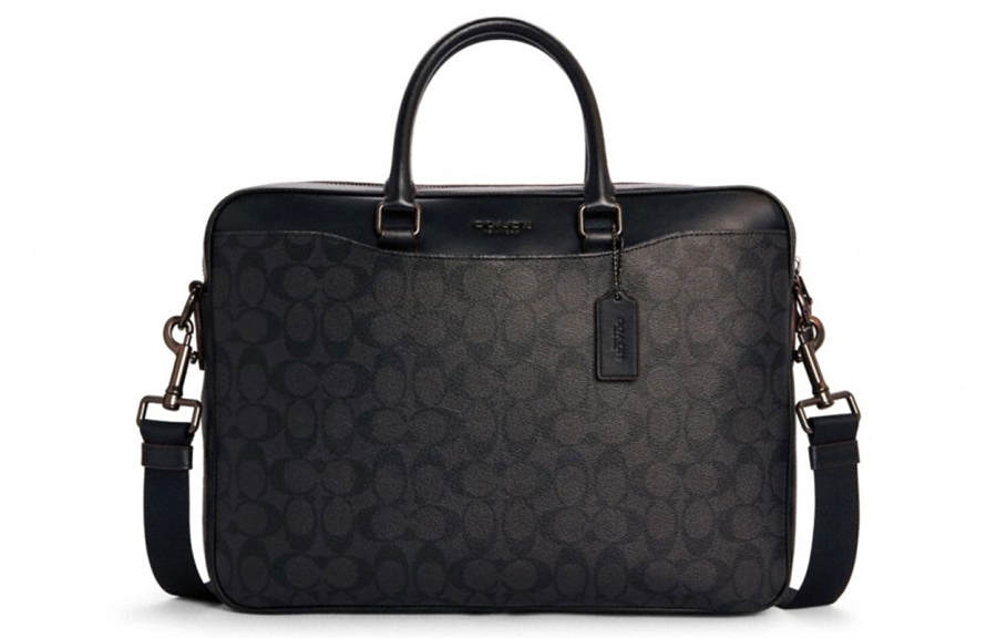 COACH COACH PVC Briefcase, Handbag Large Men's Black