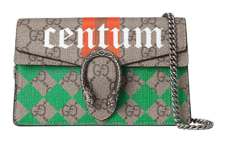 GUCCI Dionysus Canvas With Leather Crossbody Bags Mini Women's Ebony & Black