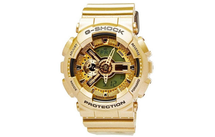 CASIO CASIO Men Liquid Crystal/Analog Dual Display Series Yellow Watch GA-110GD-9A