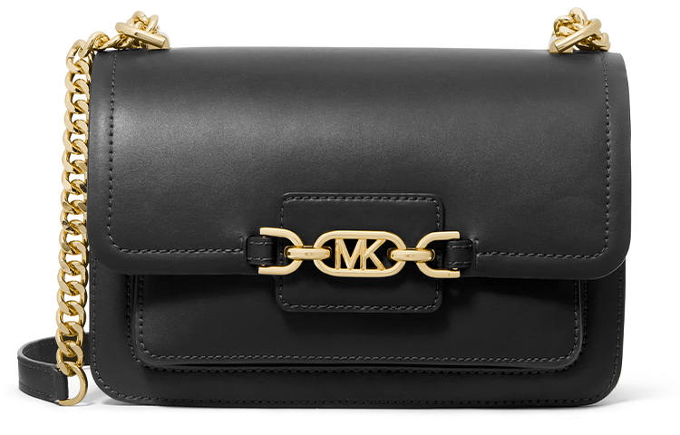 MICHAEL KORS Heather Leather Crossbody Bag Large Women's Black