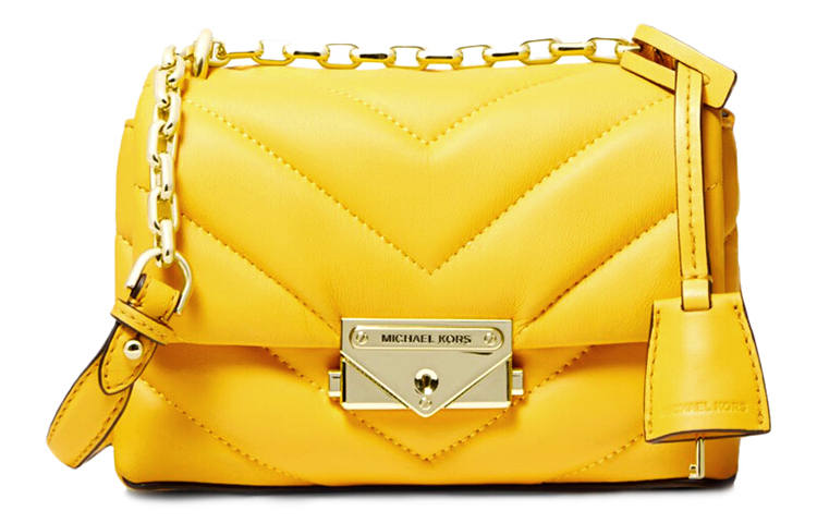 MICHAEL KORS Cece Sheepskin Shoulder Bag, Crossbody Bag Extra Small Women's Candy Yellow