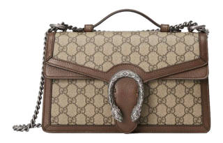 GUCCI Dionysus Canvas With Leather Handbag, Shoulder Bag, Crossbody Bag Women's Ebony/Brown