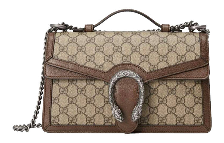 GUCCI GUCCI Dionysus Canvas With Leather Handbag, Shoulder Bag, Crossbody Bag Women's Ebony/Brown