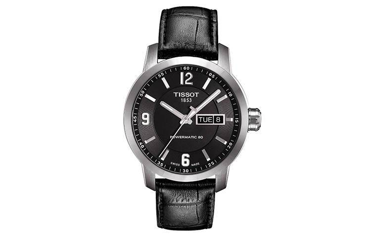 TISSOT Junchi 200 Collection Automatic Mechanical Movement 200m Waterproof Men's Watch 39mm Black Dial