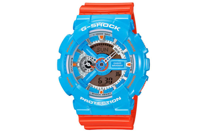 CASIO CASIO Men Liquid Crystal/Analog Dual Display Series Blue Watch GA-110NC-2A