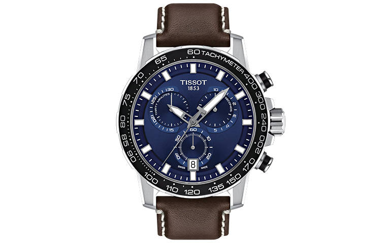 TISSOT Daring Collection Quartz Movement Men's Watch Blue Dial Leather Strap