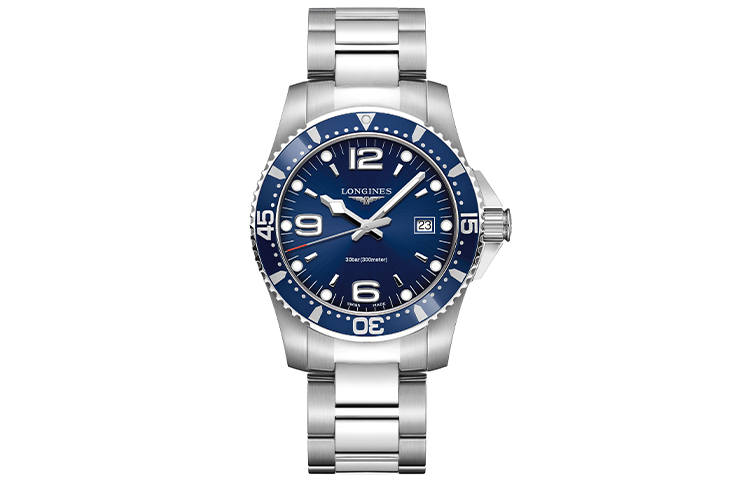 LONGINES Comcast Diving Collection Quartz Movement Date Display Men's Watches Watch 41mm Blue Dial