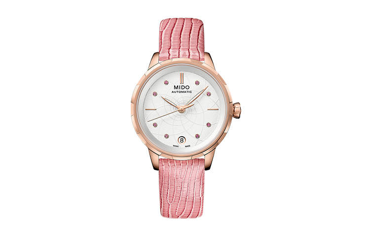 MIDO Flower Collection Automatic Mechanical Movement 30m Waterproof Women's Watch 34mm White Dial