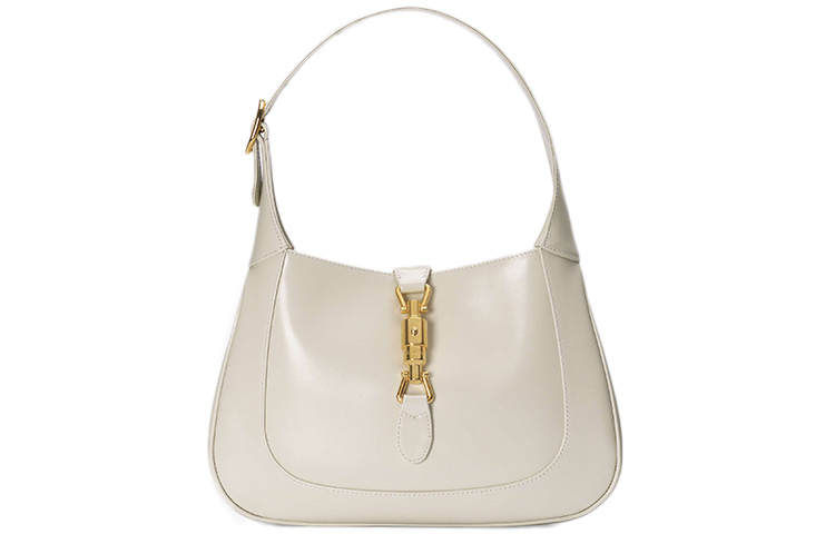 GUCCI Jackie 1961 Leather Crescent Shoulder Bag Shoulder Bag Small Women's Bright White