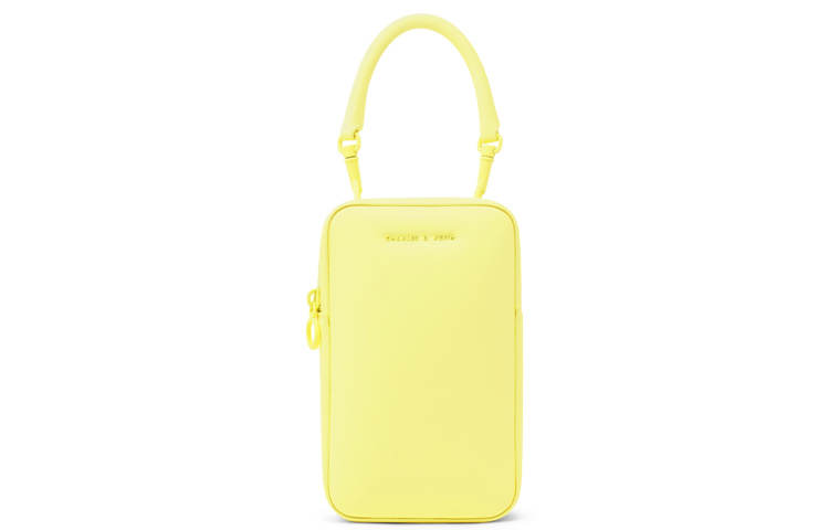 CHARLES&KEITH Pu Cell Phone Pouch, Crossbody Bag Small Women's Black/Light Pink/Light Pink/Yellow/Yellow