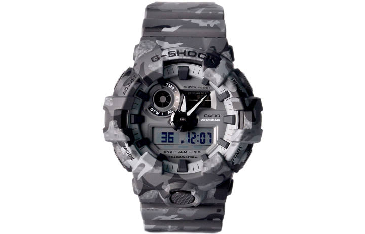 CASIO CASIO Men Liquid Crystal/Analog Dual Display Series Gray Watch GA-700CM-8A