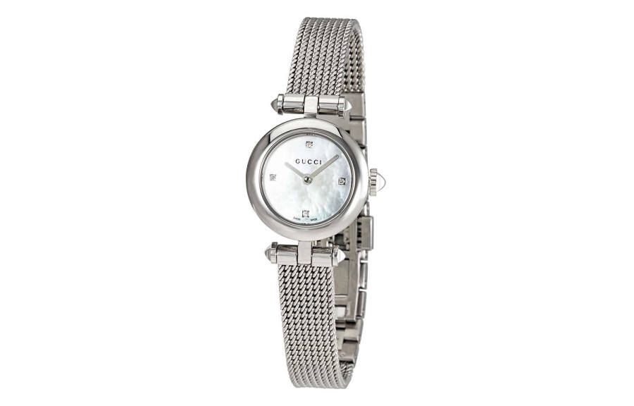 GUCCI Diamantissima Wrist Watches Quartz Movement Stainless Steel Strap White Dial Women's Watch
