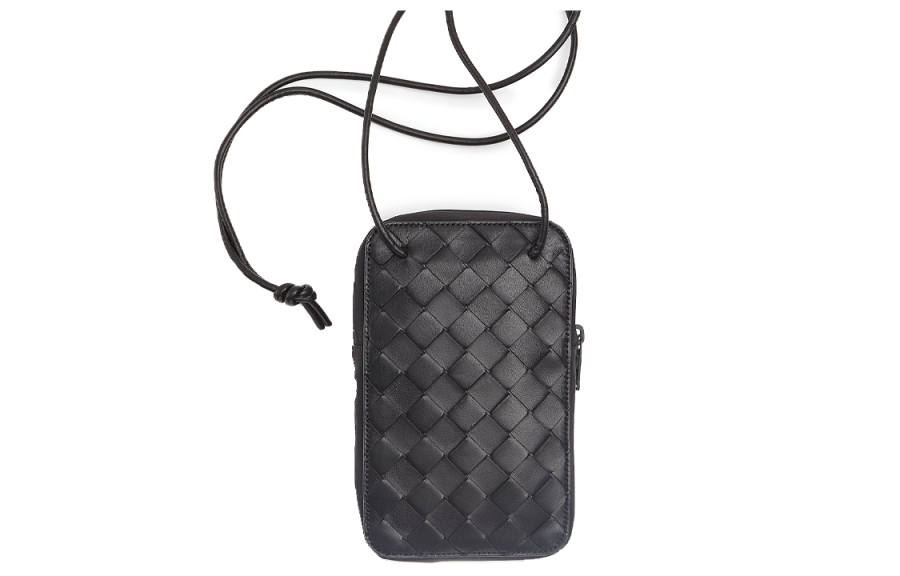 Bottega Veneta Sheepskin With Nylon Storage Bag Shoulder Bag Women's Black