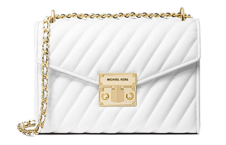 MICHAEL KORS RoseMICHAEL KORS Cow Leather, Leather Polyester Crossbody Bags Medium Women's Pure White