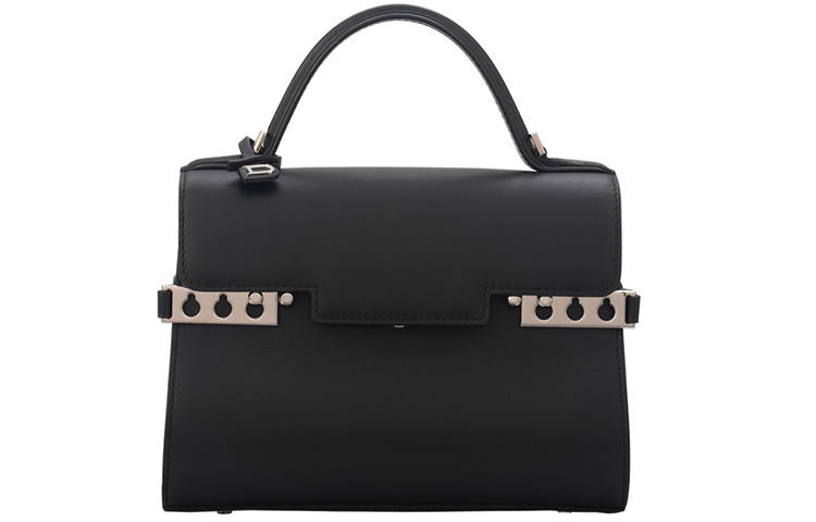 Delvaux Delvau Tempête Cow Leather Shoulder Bag, Crossbody Bag, Handbag Mini Women's Black