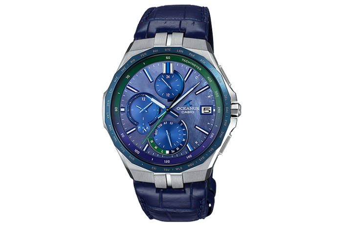 CASIO CASIO OCEANUS Collection Poseidon 5000 Quartz Movement Genuine Leather Strap Watch Men's Watches