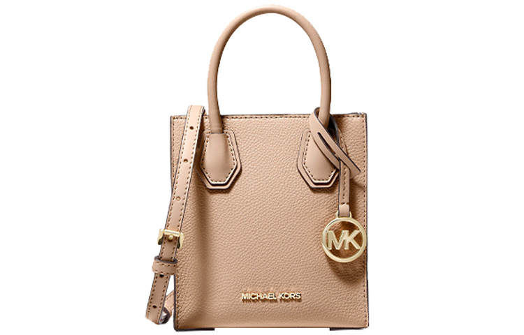 MICHAEL KORS Mercer Cow Leather Shoulder Bag, Crossbody Bag, Handbag Mini Women's Pink