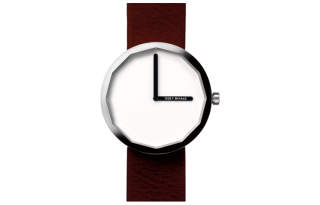 ISSEY MIYAKE Quartz Movement Leather Strap Watch Unisex White Dial