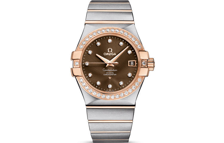 OMEGA Constellation Collection Zodiac Watch Mechanical Movement Men's Watches Watch 35mm Coffee Watch Dial
