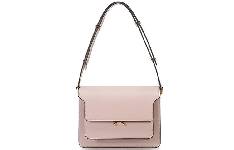 MARNI Zip Closure Cow Leather Handbag Women's Pink