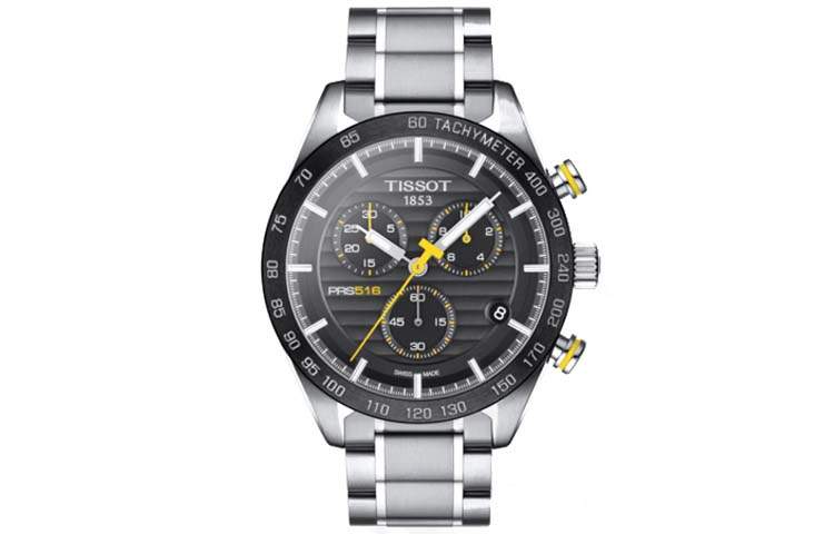 TISSOT 516 Quartz Movement Men's Watches Watch 42mm Black Dial Stainless Steel Case Stainless Steel Watchband
