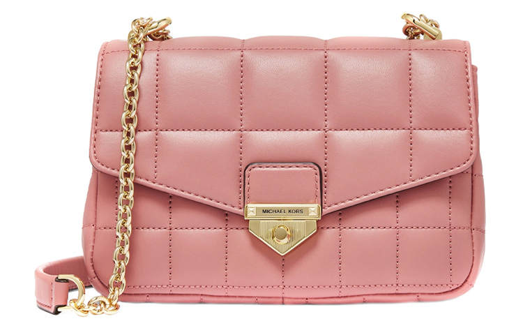 MICHAEL KORS Soho Leather Shoulder Bag, Crossbody Bag Women's Rose Pink