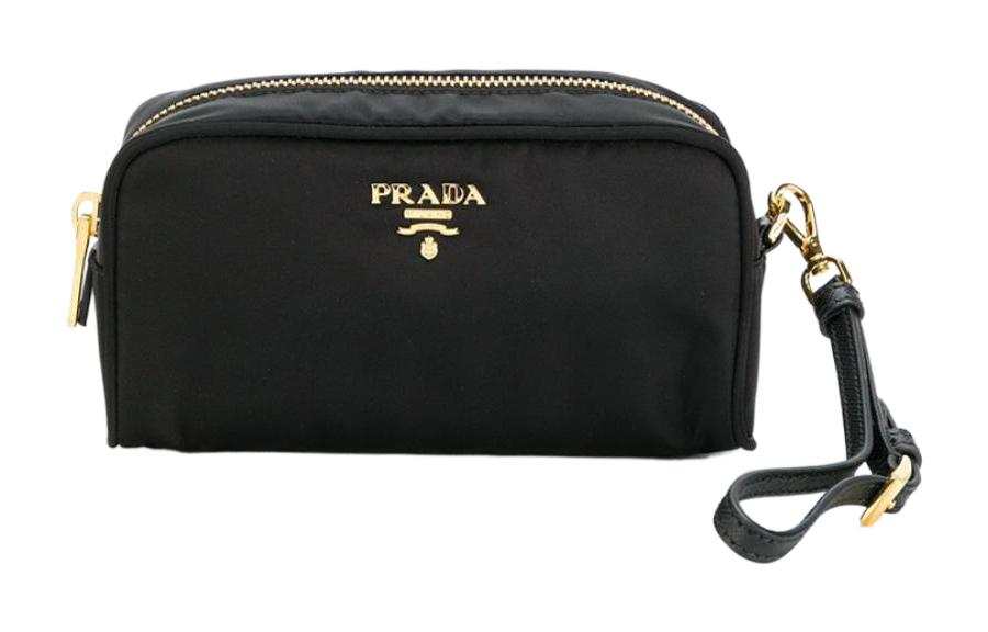 PRADA PRADA Nylon Clutch Small Women's Black