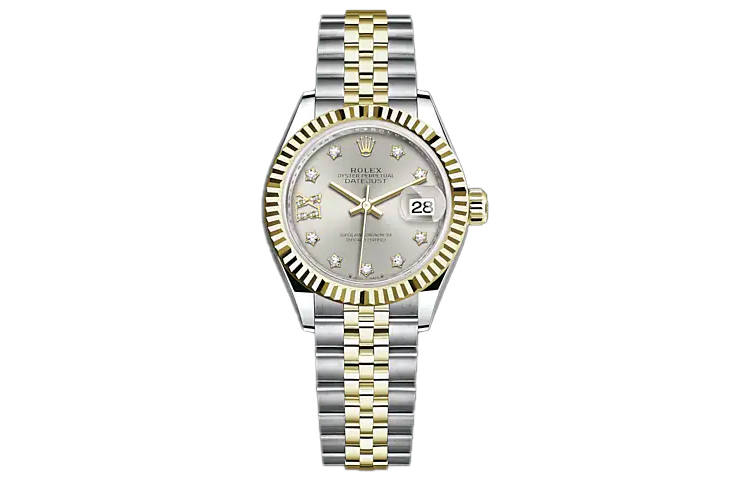 ROLEX K Automatic Mechanical Movement Women's Watch 28mm Silver Dial